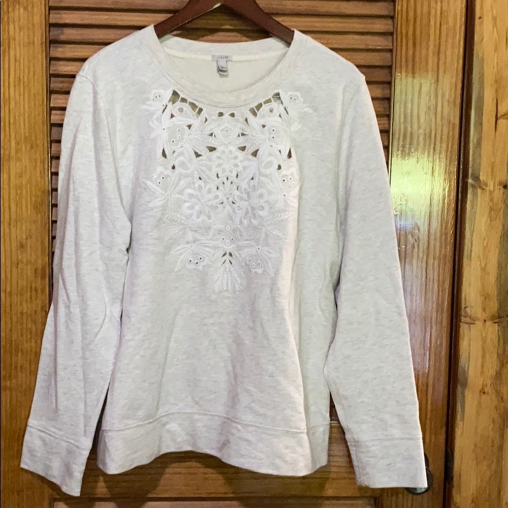 Floral J Crew sweatshirt